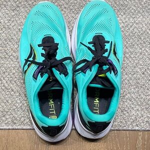 Saucony Guide Running Shoes Teal Purple PWRRUN Stability Sneakers Women Size 9.5